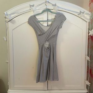 American Eagle Cross Back Stripe T Shirt Dress